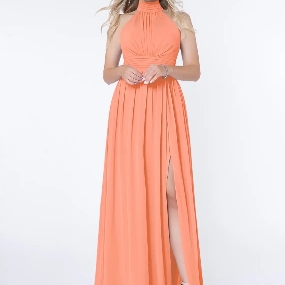 NWT Elegant Sunset Halter Maxi Bridesmaid Dress